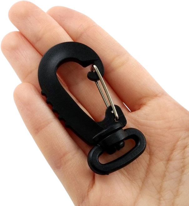 개고리 플라스틱 회전 랍스터고리 붕어 가방고리 부자재 버클 후크 (C. 3.2cm), 1개, 블랙