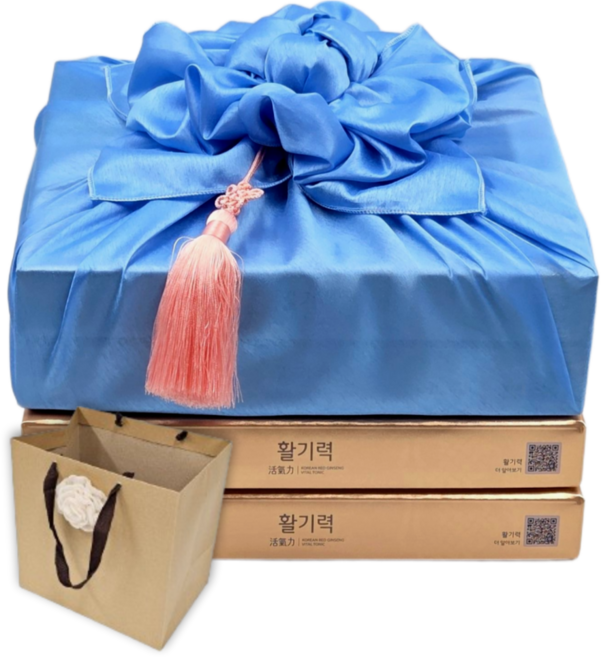 정관장 홍삼 활기력 최고급 예단 보자기포장 쇼핑백 선물세트, 1세트, 640ml