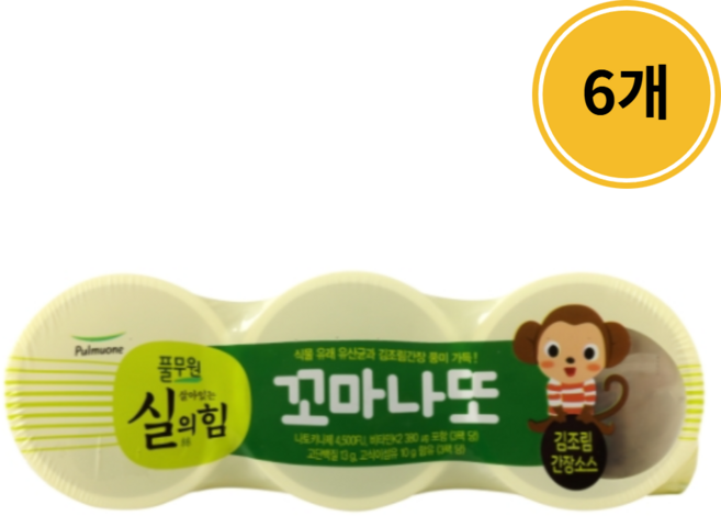 풀무원 살아있는 실의 힘 꼬마나또 김조림간장소스, 6개, 89.7g