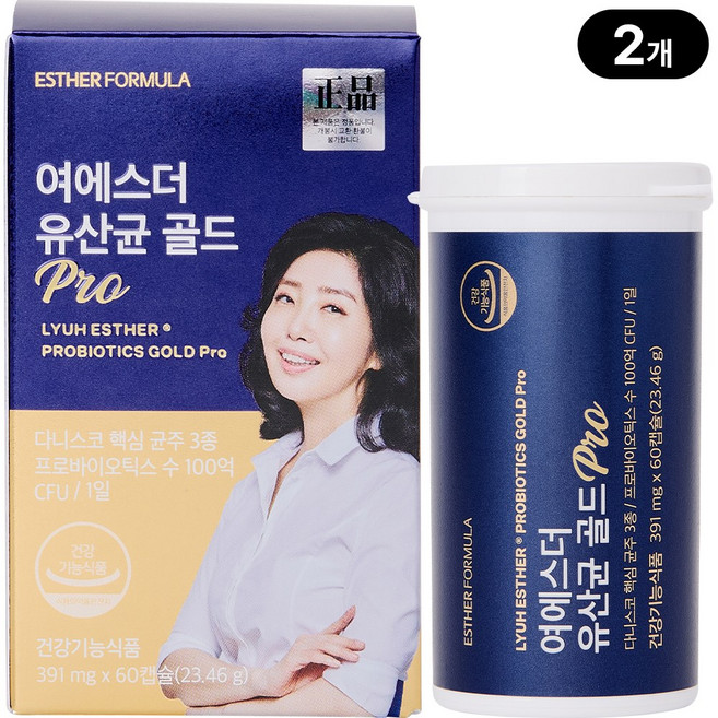 [본사직영] 여에스더 유산균 골드 Pro (1병 2개월분), 60정, 2개