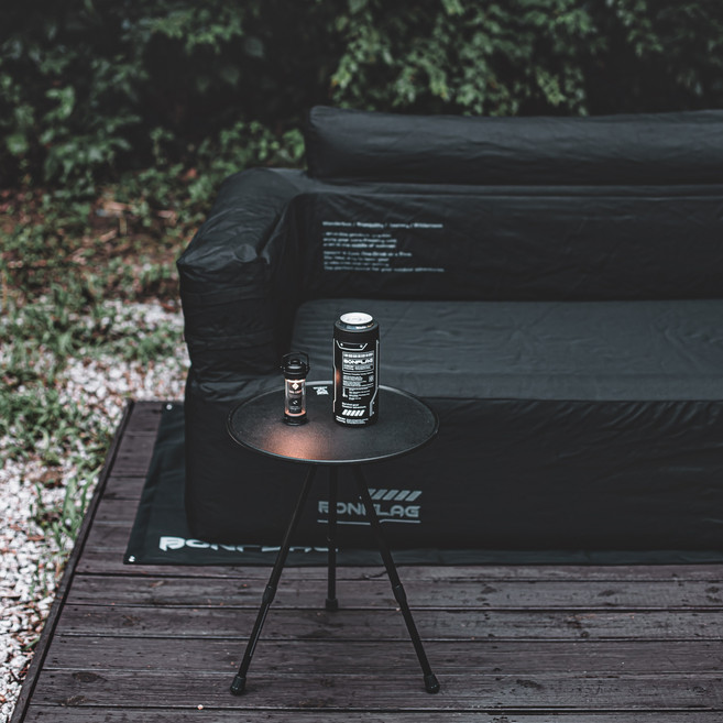 BONFLAG 캠핑 에어쇼파 빈백 소파 야외 2인용, 블랙