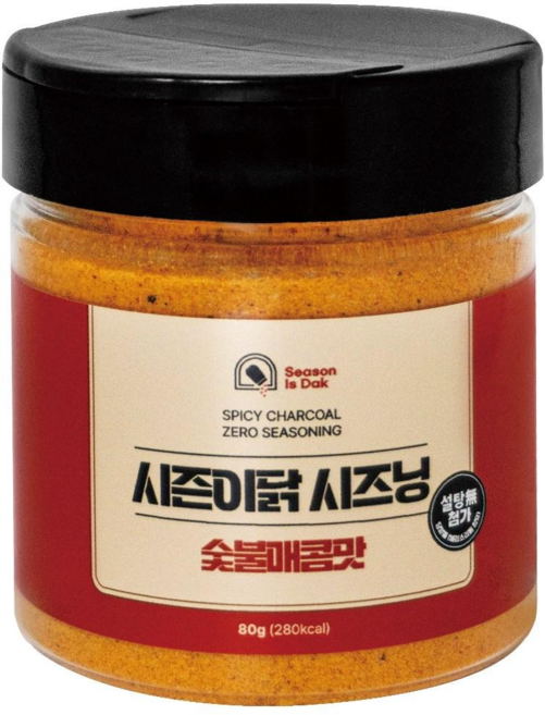 시즌이닭 저칼로리 뿌링클 무설탕 제로 뿌링클 다이어트 시즈닝 숯불매콤맛, 80g, 1개