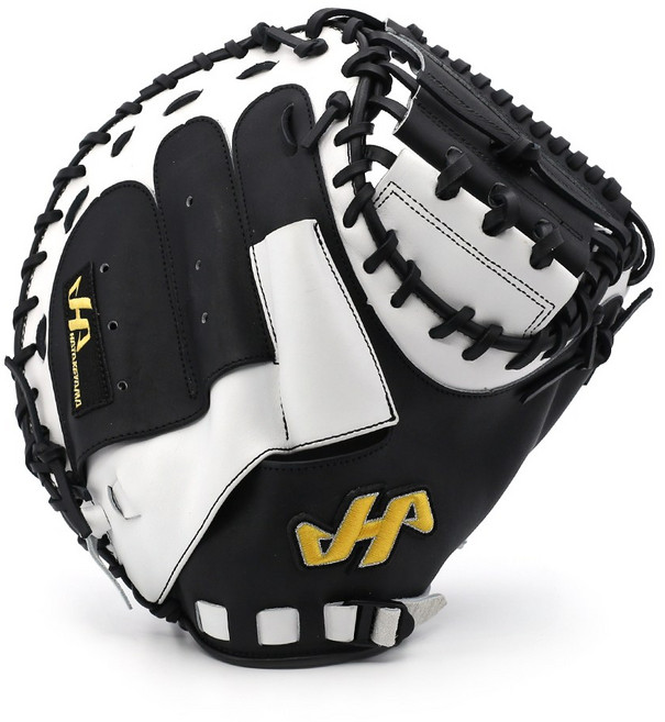 하타케야마 포수미트 입문자용 미트 FSG-T2 블랙화이트, 1개, 글러브