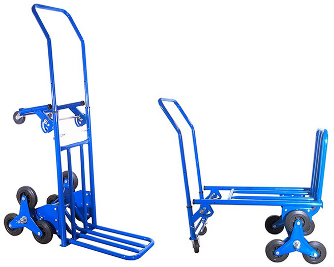 업카트프로 접이식 계단 카트 150kg 무거운짐운반 손수레 식당용 상가용 농사용, 1개, 블루