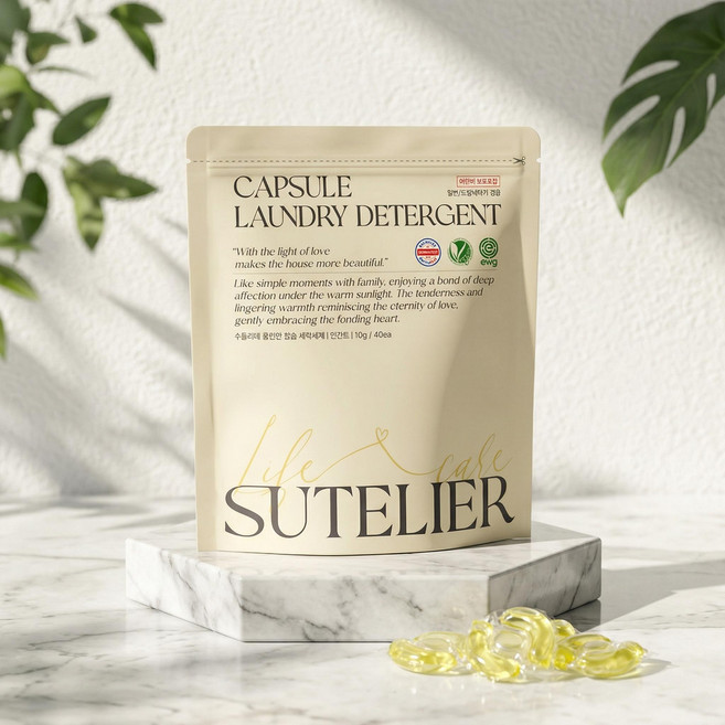 수뜰리에 올인원 캡슐세제 세탁세제 고농축 40개입 플로럴퍼퓸향 1팩