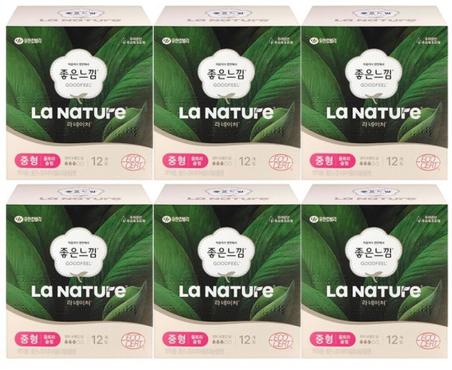 좋은느낌 입는 오버나이트 중형(M사이즈) 8매X1팩/생리대/유한킴벌리, 중형