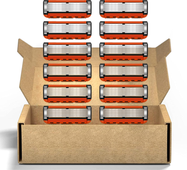 6중 면도날 질레트 퓨전 프로글라이드 호환, 1세트, 24개입