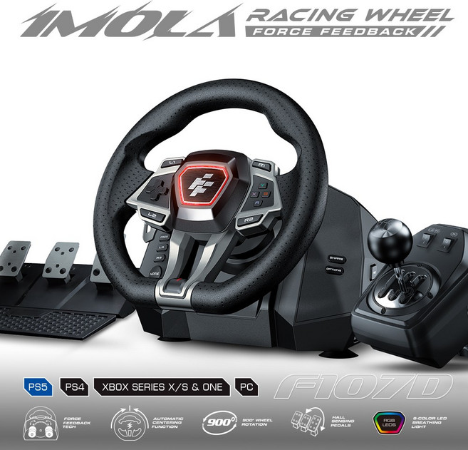 Flashfire Imola 力回饋方向盤 F107D, 1個, F107D, PS5版(附啟動器)