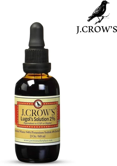[J.CROW'S] 미국 제이크로우 요오드 용액 프리미엄 요오드화 칼륨 액체 2% 56.7g J.CROW'S Premium Iodine Potassium Liquid, 60ml, 1개 - 쿠팡