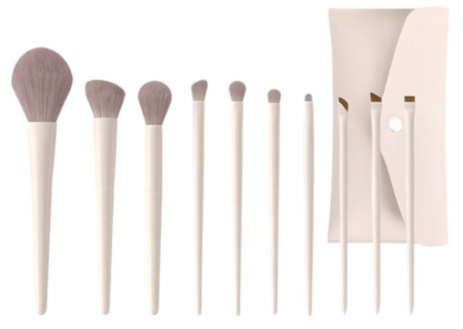 데일리 올인원 메이크업 브러쉬 10종 세트, 1개, 아이보리