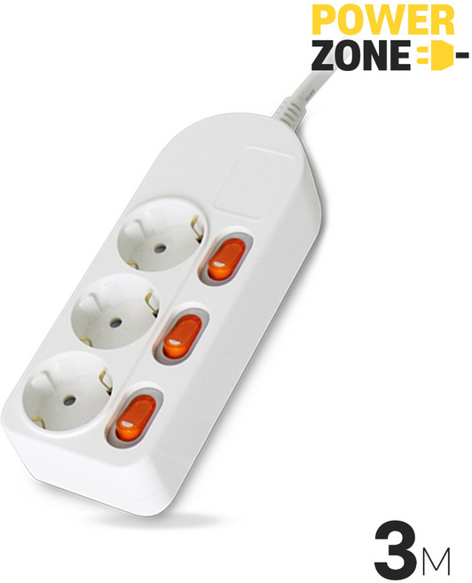 개별스위치 멀티탭 3구 10M 16A(파워존) ES3100, 1개