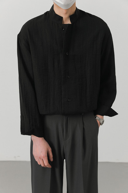 【新中式國風】亞麻襯衫 男襯衫 長袖襯衫 休閒襯衫 立領襯衫 寬鬆版型 薄款透氣 四季可穿 潮流百搭