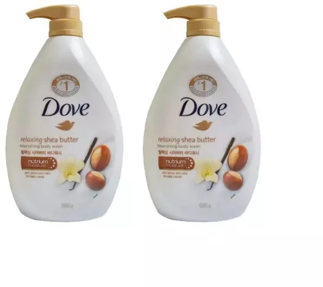 도브 릴랙싱 시어버터 바디워시 1kg x2개, 2개 - 쿠팡