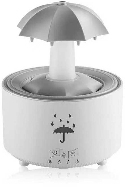 우산 빗소리 가습기 비내리는 무드등 지붕회전 7색변광