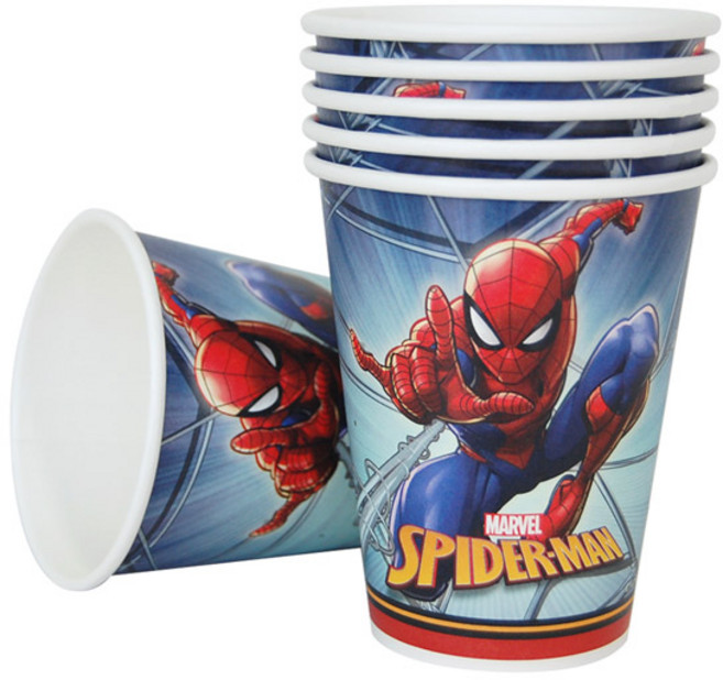 피플스파티 파티컵 240ml 캐릭터 어벤져스, 스파이던맨오리지널, 1개, 6개