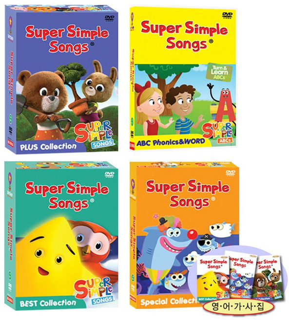 슈퍼 심플송 ABC파닉스 월드 베스트 스페셜 플러스 46종 전체 세트 유아 영어학습 DVD