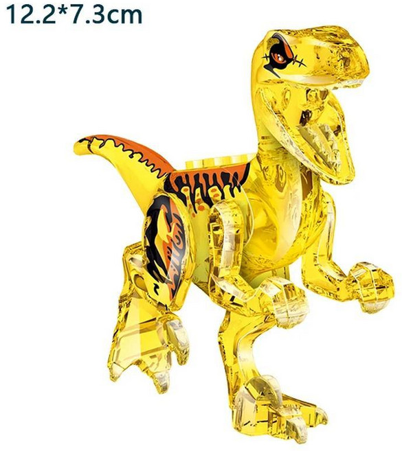 쥬라기 공룡 빌딩 블록 티라노사우루스 액션 피겨 모델 동물 크리스탈 선물, 1개