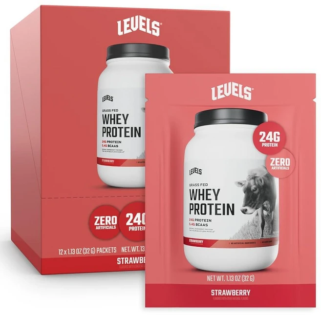 레벨스 목초 사육 유청 단백질 파우더 24G 더블 초콜릿 0.5kg 단백질보충제, Levels Nutrition 12회분(1개), 1개 - 쿠팡
