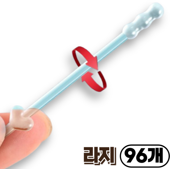 지빈 상처안나는 피부보호 점착식 귀 청소 면봉 세트, 96개, 라지
