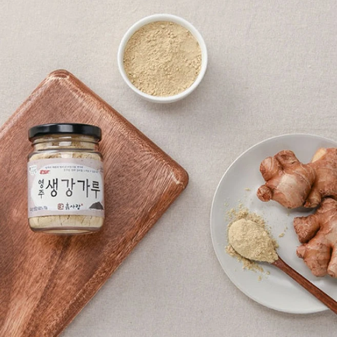 건강한 농산물 고급 [순수 분말] 잘자란 생강만 담은 영주 생강가루 70g 맛있게 먹고 행복하게 살자, 단품, 1, 1g - 쿠팡