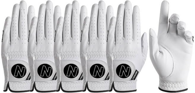 네오글러브 NSK01 천연양피 올양피 남성 왼손 골프장갑 21호~25호, 블랙로고, 5개