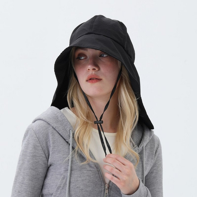 느와드코코 2WAY 아쿠아 방수 버킷햇 넥커버 UV차단 모자