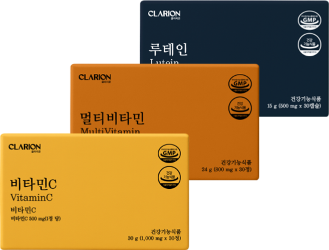 클라리온 직장인 갓생템 3종 세트 (멀티비타민+비타민C+루테인)