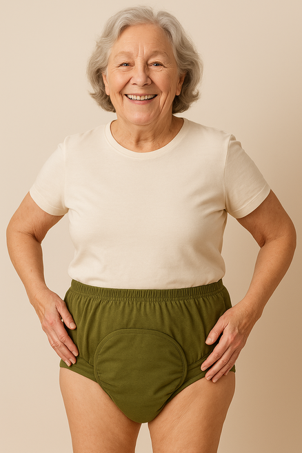 프리마 순면 100% 단추형 200cc 빨아입는 요실금 팬티