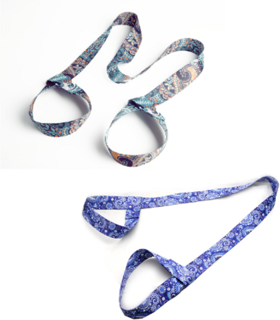 VER2 탄탄YOGA 요가 매트 스트랩 끈 2P 스트레칭 밴드 만다라패턴, 가세트