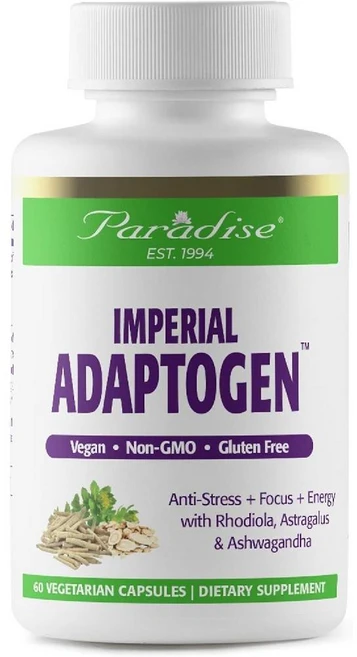 Paradise Herbs 임페리얼 아답토젠 아슈와간다 황기 홍경천 함유 60캡슐, 1개, 60정 - 쿠팡