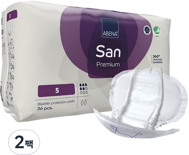 아베나 케어 속기저귀, 중형, 36매입, 2팩