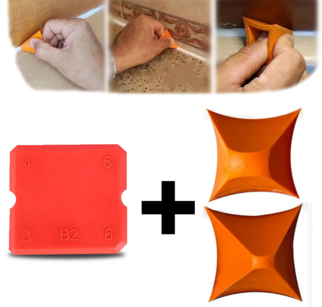 손쉬운 실리콘 헤라 골무2개입+스크레퍼1개입, 1세트