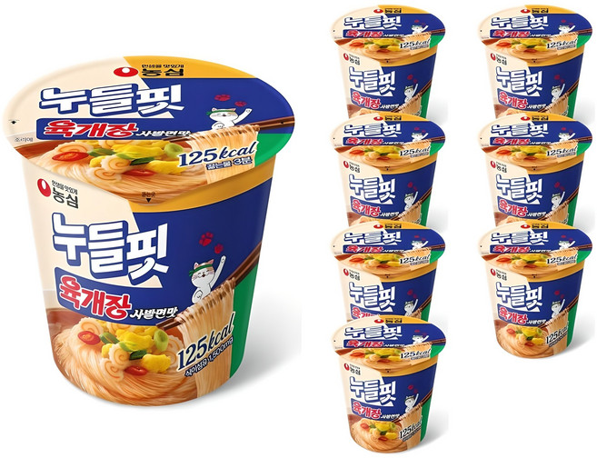 누들핏 육개장사발면맛 35.5g, 8개