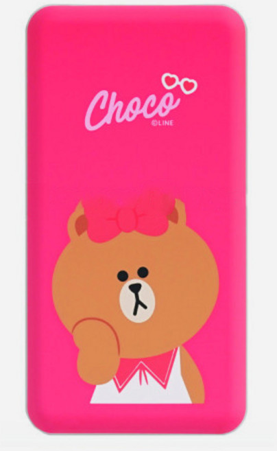 라인프렌즈 대용량 보조배터리 10000mAh, 초코