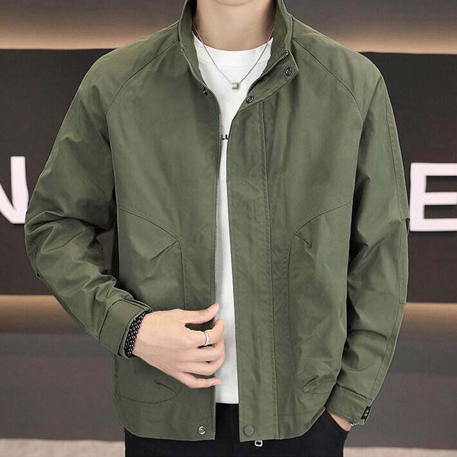 봄 가을 남성 상의 아우터 캐주얼 멋스러운 카고 데일리 자켓 스탠드카라 빈티지 심플 베이직 빅포켓 지퍼포켓 3color 6사이즈로 다양한 체형에 적용 가능