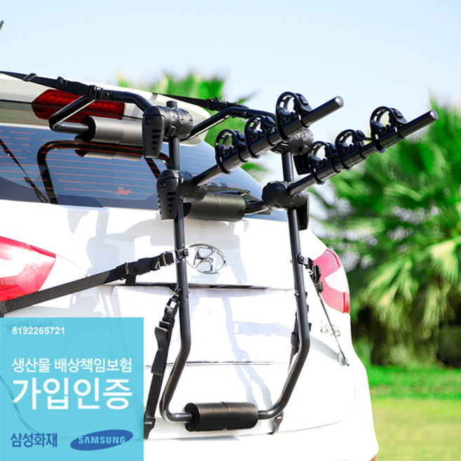 자전거 캐리어 차량용 자동차 거치대 3대 거치 가능, 1개