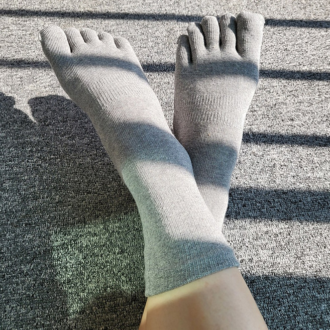 양말쟁이 국산 고급 여성 발가락양말 순면 장목 무지