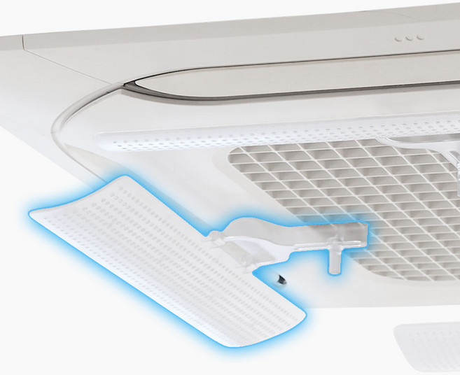 윈드비 천장형 에어컨 바람막이 무타공 시스템 가림막 윈드바이저 날개 가드, 1개, WCW-O1TP