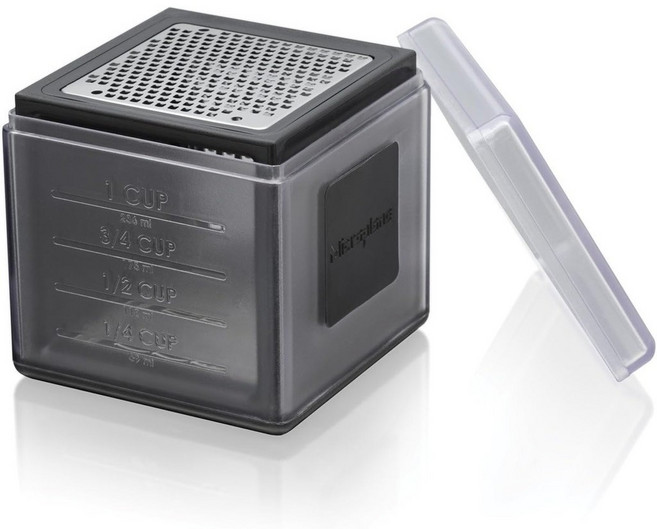 Microplane 34002 方塊型刨刀 附350ml收納盒 細齒/小片/粗齒, 1個