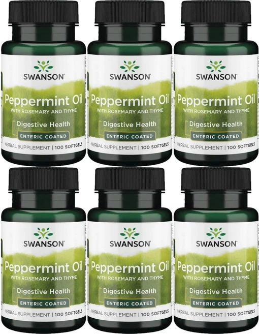 스완슨 페퍼민트 오일, 6개, 100정 - 쿠팡