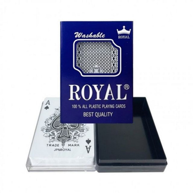 고급 라운드 케이스 플라스틱 트럼프 카드 원카드 포카 훌라 보드게임, 1개