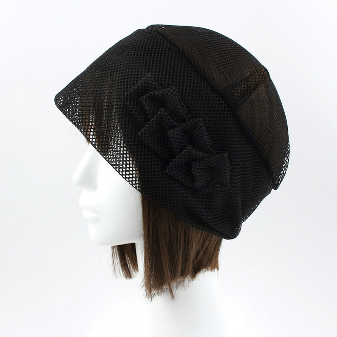 세임포리본 망사 비니 메쉬 여성 여름 얇은 머리두건 주방 모자