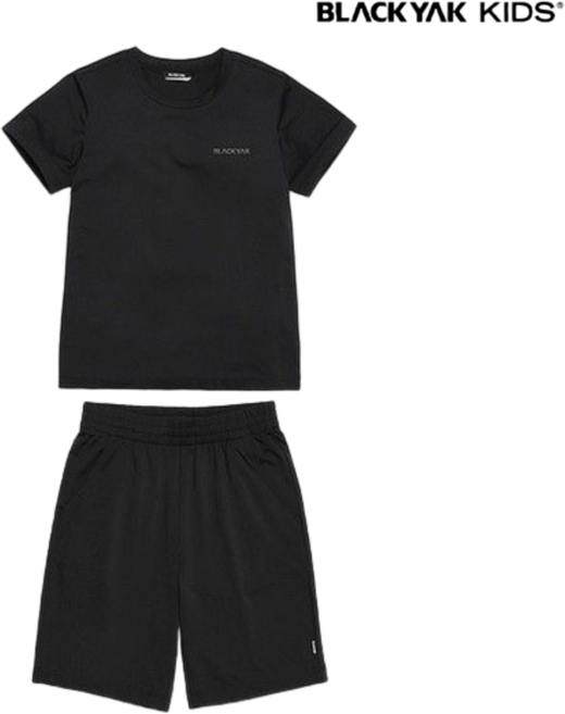 [백화점매장판] 블랙야크 키즈 5부 상하의세트 반팔 반바지 초등 유치원 주니어