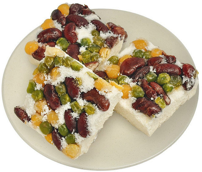 [100% 햅쌀] 삼색 콩설기 달지 않은 식사대용 떡 개별포장, 10개, 100g