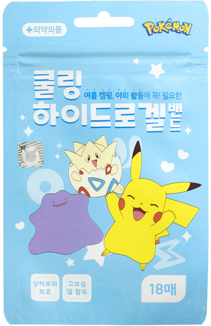 포켓몬 쿨링 하이드로겔밴드 여름필수품(18매) 무배, 1개