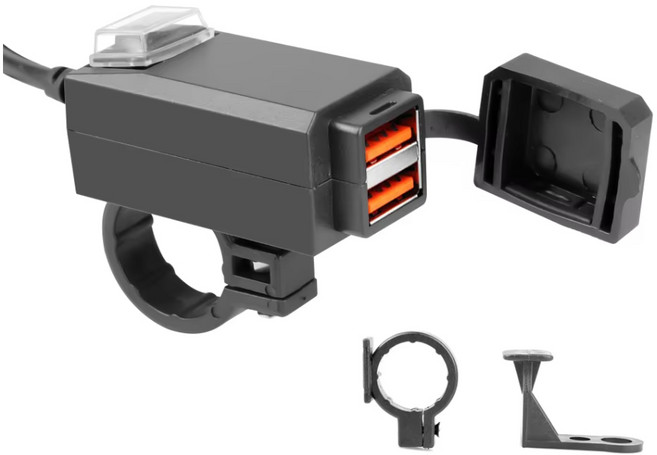 KC인증 락모터스 오토바이 바이크 스쿠터 USB충전 방수시거잭 USB시거잭 핸드폰충전, QC일반형USB, 1개