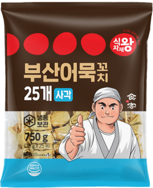 식자재왕 꼬치어묵 사각 750g, 8개