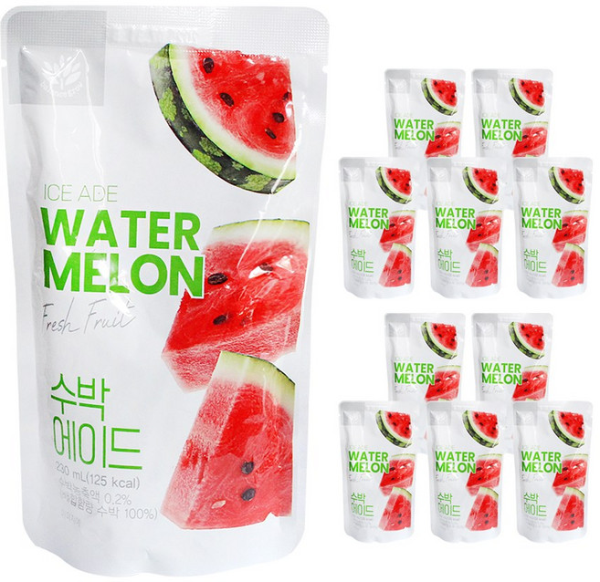 밸런스그로우 수박 에이드 (빨대포함), 10개, 230ml