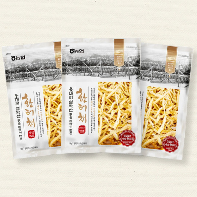 농협 용대리 설악산 황태채 100g 부드러운 자연건조 황태, 3개