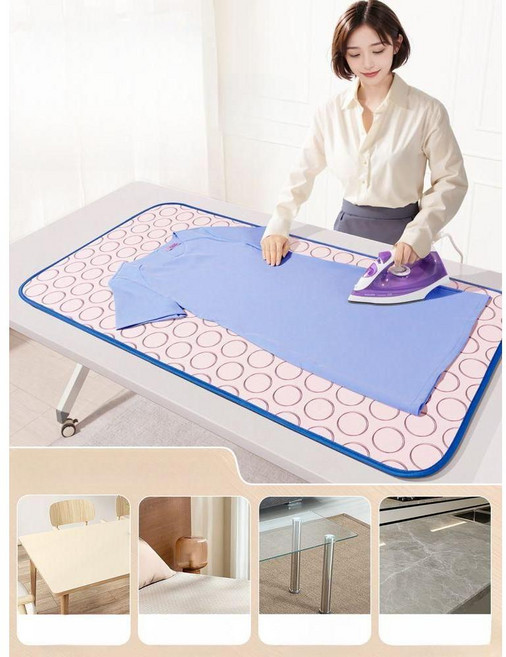 다림질 매트 가정용 걸이형 다림판 대형 의류 특대형 중형 고온 레드판다몰 다리미판 다용도 데스크탑 좁은집 세탁소장갑, 특대형 다리미 패드